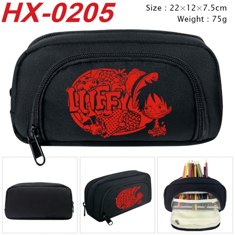 One Piece Anime 3D pen bag with partition stationery box 20x10x7.5cm 75g HX-0205