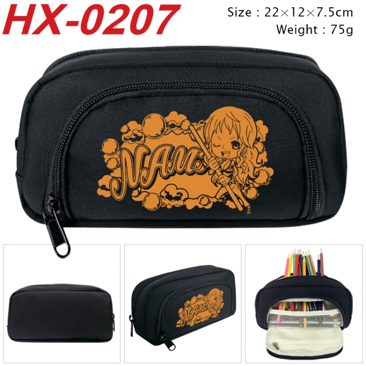 One Piece Anime 3D pen bag with partition stationery box 20x10x7.5cm 75g HX-0207
