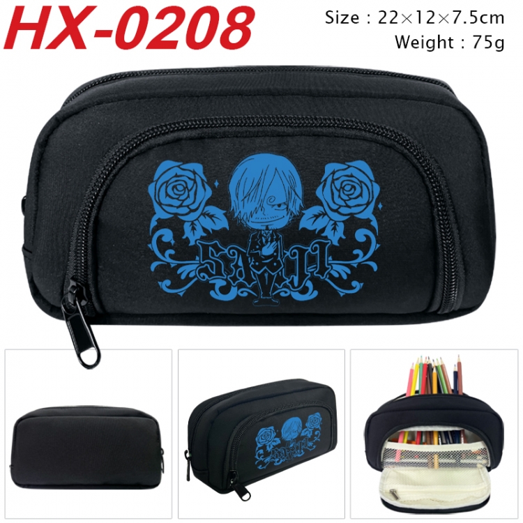 One Piece Anime 3D pen bag with partition stationery box 20x10x7.5cm 75g HX-0208