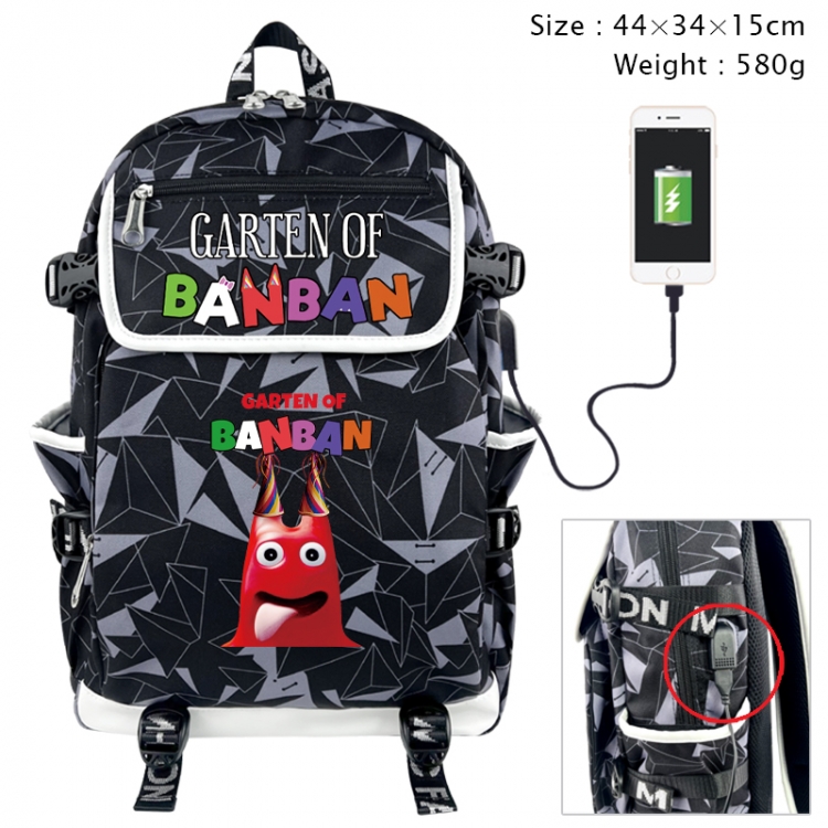 Garten of Banban Anime gray dual data cable backpack and backpack 44X34X15cm 580g