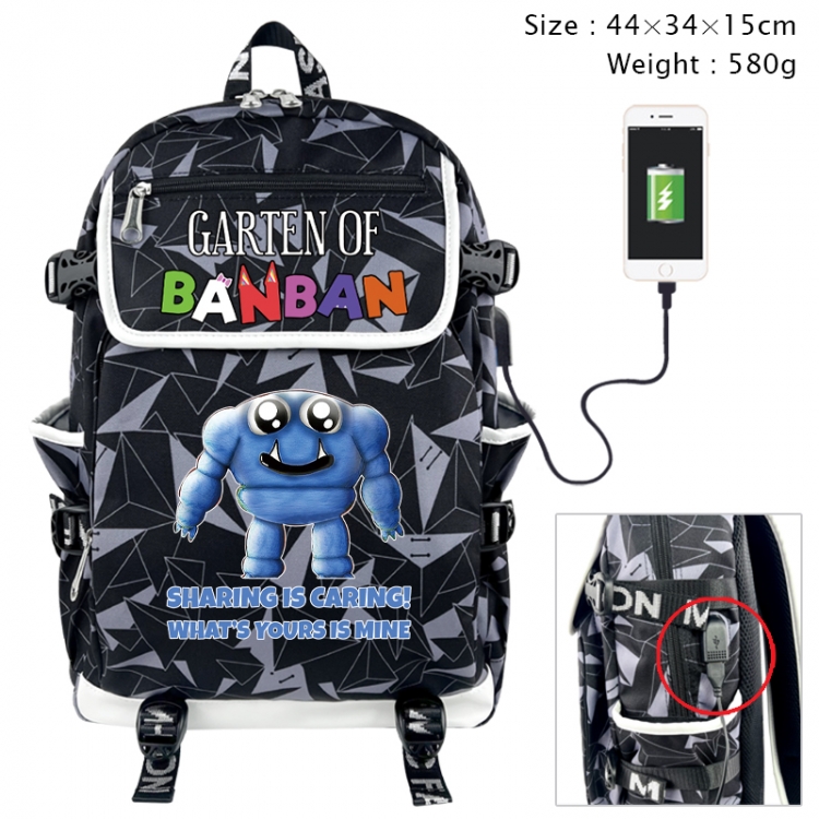 Garten of Banban Anime gray dual data cable backpack and backpack 44X34X15cm 580g