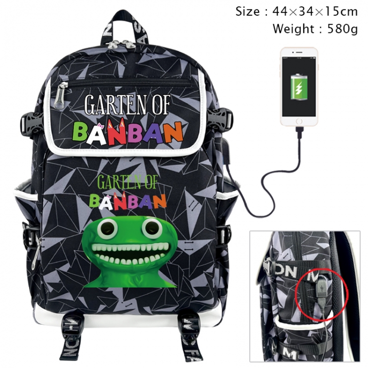 Garten of Banban Anime gray dual data cable backpack and backpack 44X34X15cm 580g