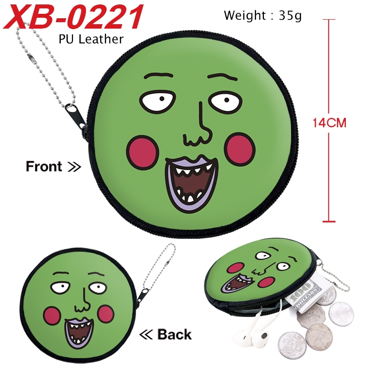 Mob Psycho 100 Anime PU leather material circular zipper zero wallet 14cm  XB-0221