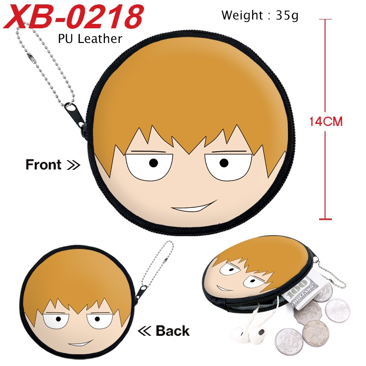 Mob Psycho 100 Anime PU leather material circular zipper zero wallet 14cm XB-0218