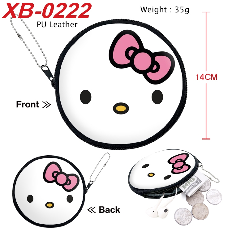 sanrio Anime PU leather material circular zipper zero wallet 14cm XB-0222