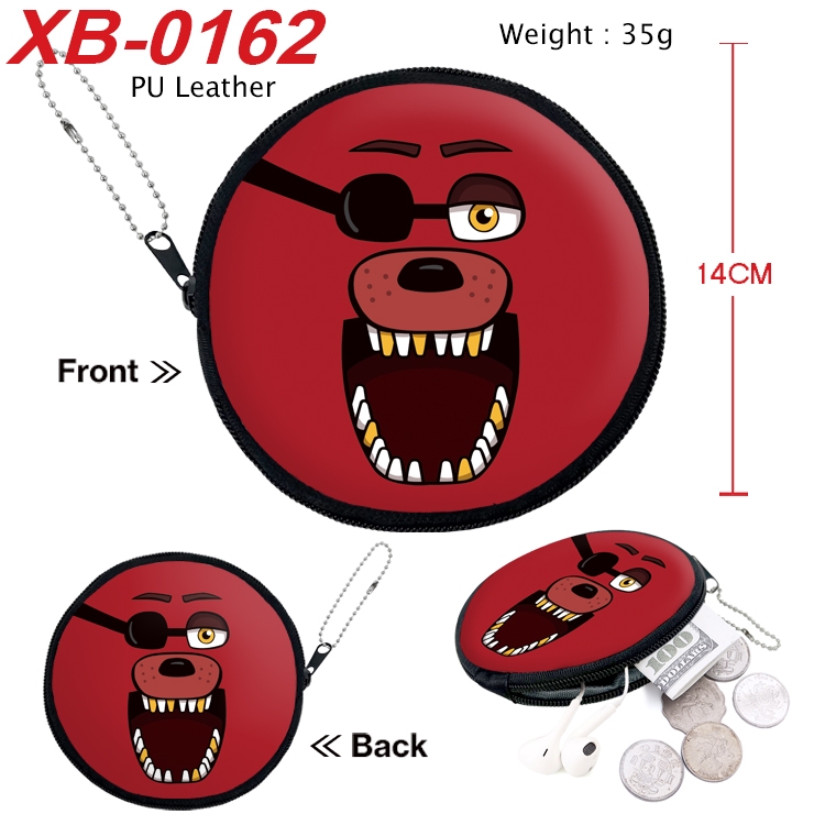Five Nights at Freddys Anime PU leather material circular zipper zero wallet 14cm  XB-0162