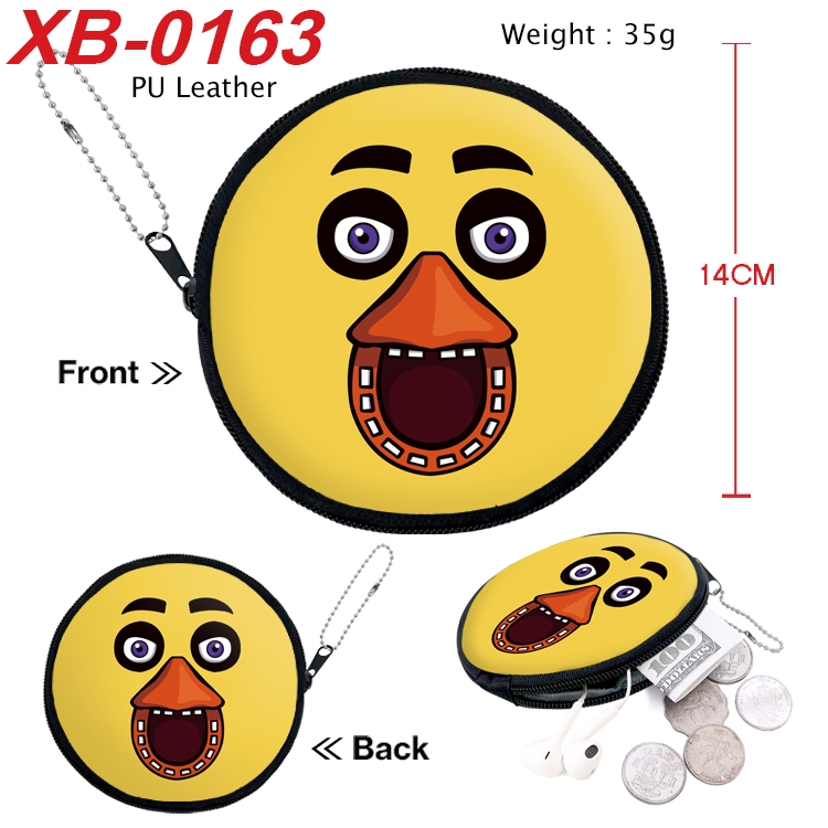 Five Nights at Freddys Anime PU leather material circular zipper zero wallet 14cm XB-0163