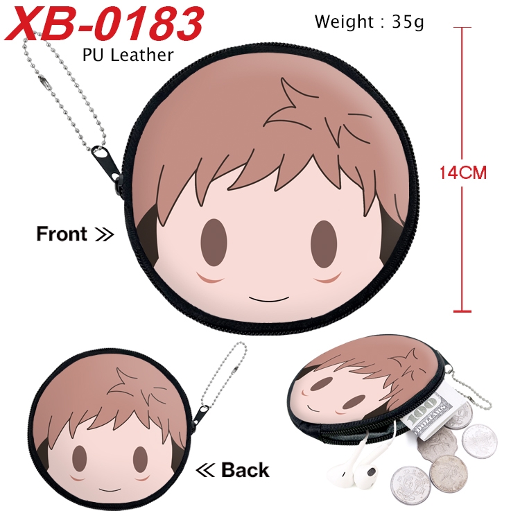 Jujutsu Kaisen  Anime PU leather material circular zipper zero wallet 14cm XB-0183