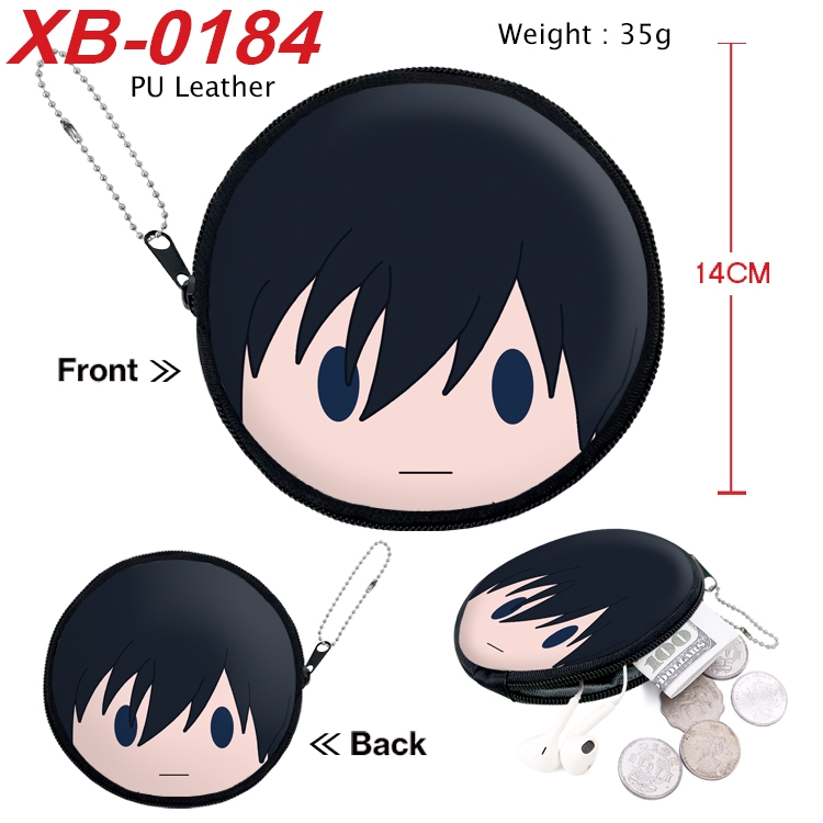 Jujutsu Kaisen  Anime PU leather material circular zipper zero wallet 14cm XB-0184