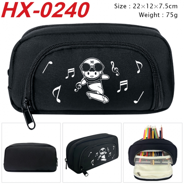 Helmeted Youth Anime 3D pen bag with partition stationery box 20x10x7.5cm 75g HX-0240
