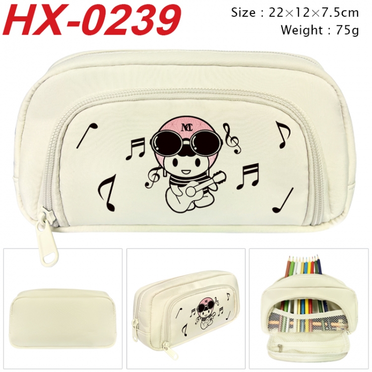 Helmeted Youth Anime 3D pen bag with partition stationery box 20x10x7.5cm 75g HX-0239