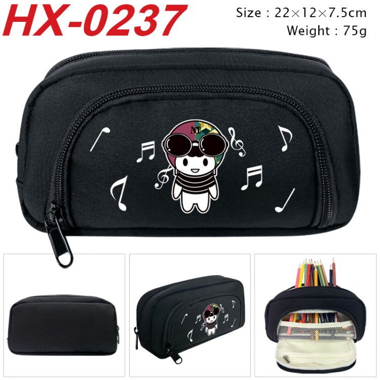 Helmeted Youth Anime 3D pen bag with partition stationery box 20x10x7.5cm 75g  HX-0237