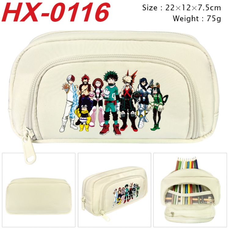 My Hero Academia Anime 3D pen bag with partition stationery box 20x10x7.5cm 75g HX-0116