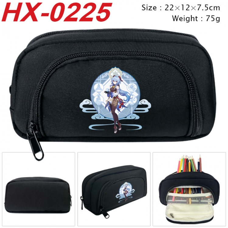 Genshin Impact Anime 3D pen bag with partition stationery box 20x10x7.5cm 75g HX-0225