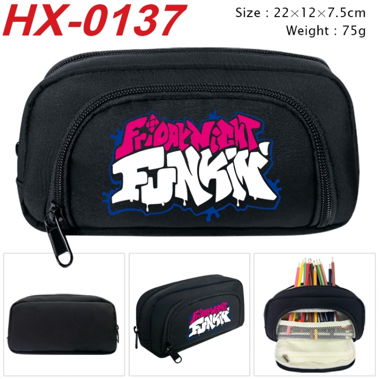 Friday Night Funkin Anime 3D pen bag with partition stationery box 20x10x7.5cm 75g HX-0137