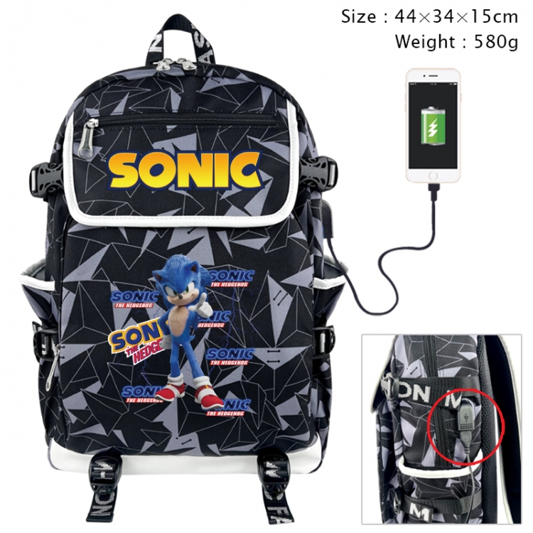 Sonic The Hedgehog Anime 3D pen bag with partition stationery box 20x10x7.5cm 75g