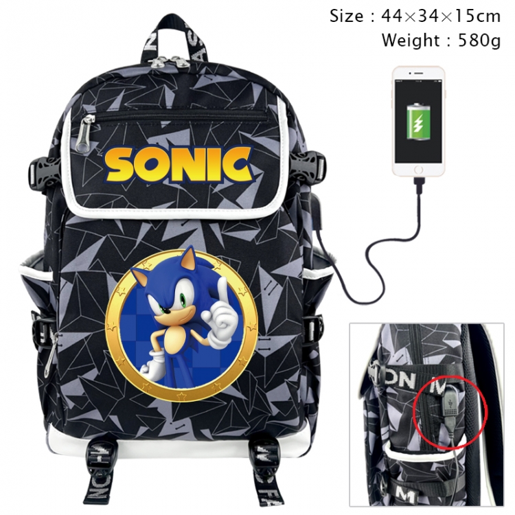 Sonic The Hedgehog Anime 3D pen bag with partition stationery box 20x10x7.5cm 75g