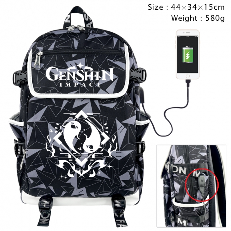 Genshin Impact Anime 3D pen bag with partition stationery box 20x10x7.5cm 75g