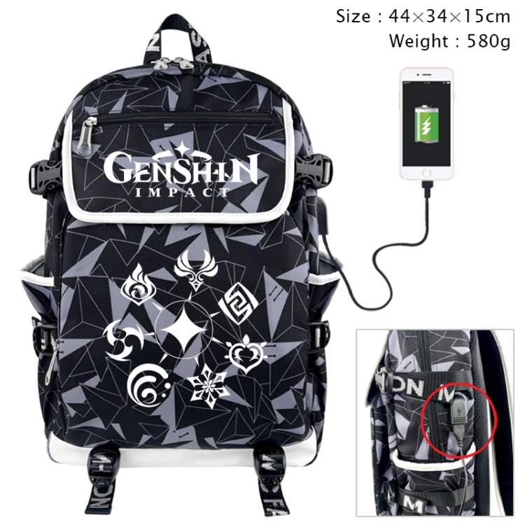 Genshin Impact Anime 3D pen bag with partition stationery box 20x10x7.5cm 75g