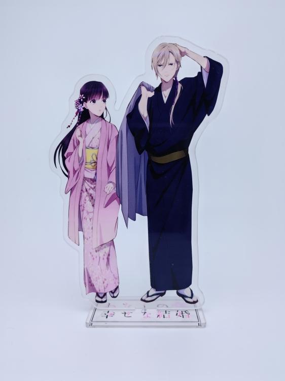 My Happy Marriage Anime Laser Acrylic Humanoid keychain Standing Plates  0335