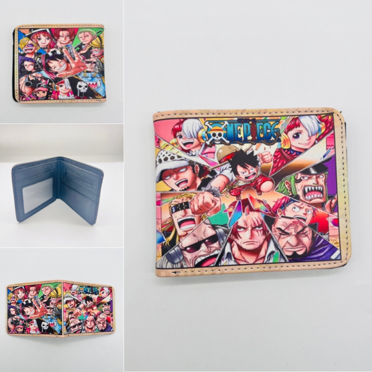 One Piece Full color Two fold short card case wallet 11X9.5CM