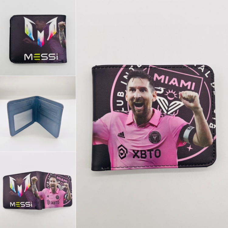 Messi Full color Two fold short card case wallet 11X9.5CM