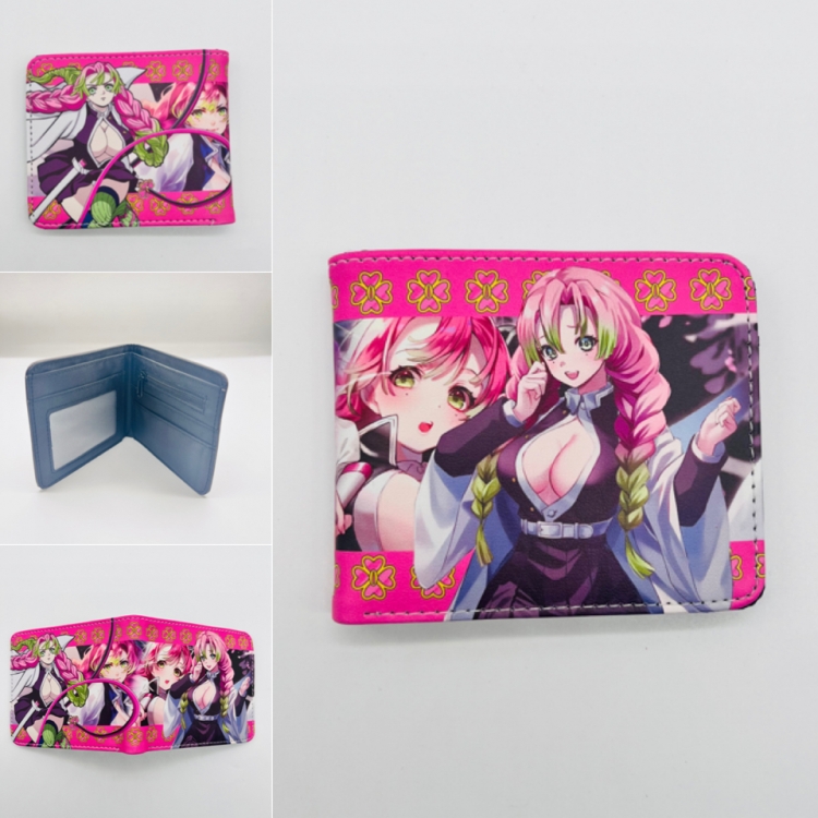 Demon Slayer Kimets Full color Two fold short card case wallet 11X9.5CM