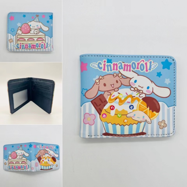 Cinnamoroll Full color Two fold short card case wallet 11X9.5CM