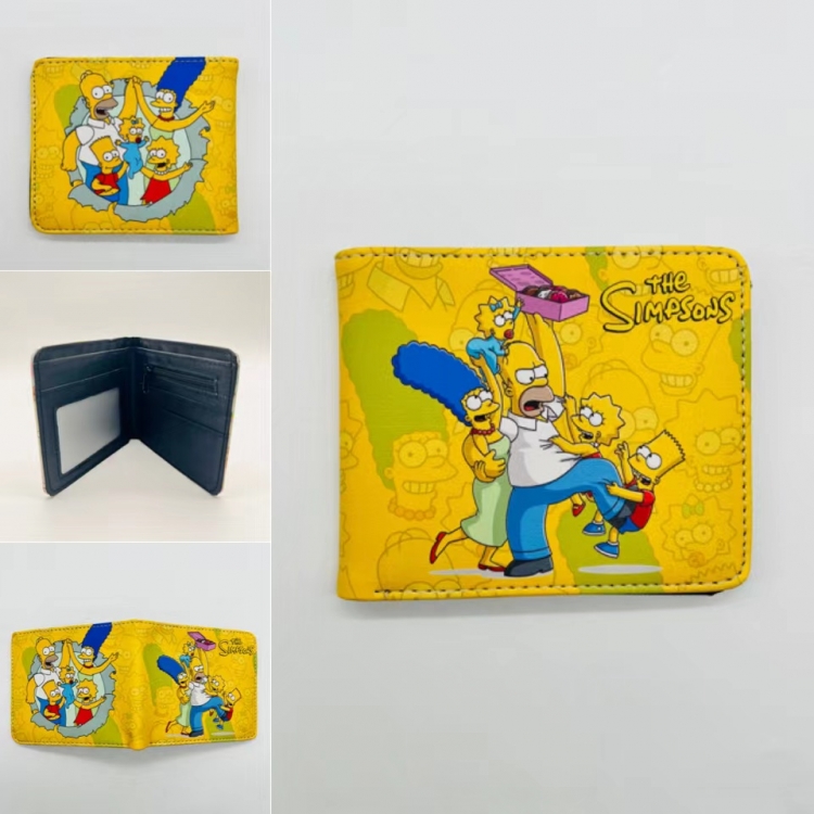 The Simpsons  Full color Two fold short card case wallet 11X9.5CM