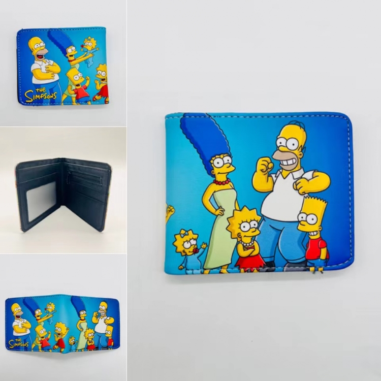 The Simpsons  Full color Two fold short card case wallet 11X9.5CM