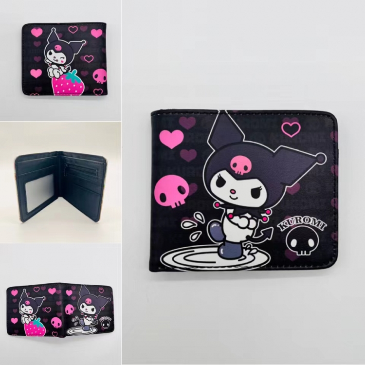 Kuromi Full color Two fold short card case wallet 11X9.5CM