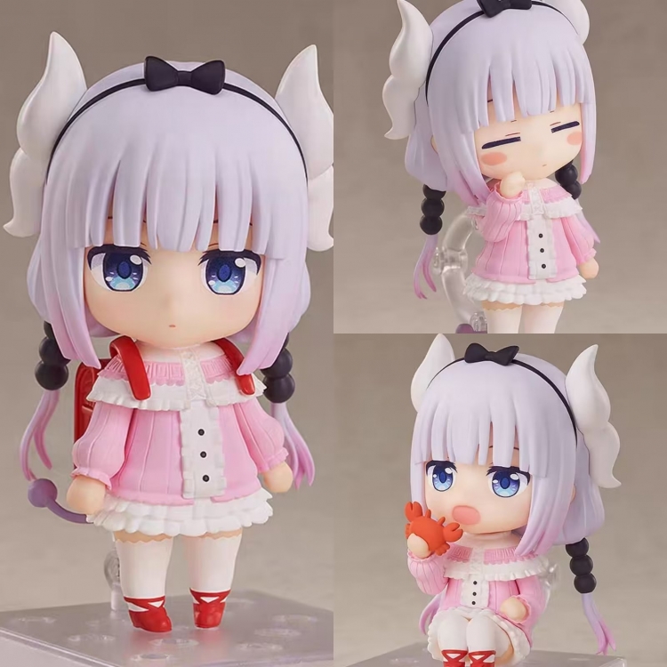 Miss Kobayashis Dragon Maid Q version clay  Interchangeable face  Boxed Figure Decoration Model 10cm