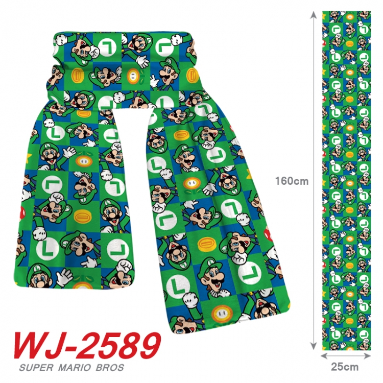 Super Mario Anime Plush Impression Scarf Neck 25x160cm WJ-2589