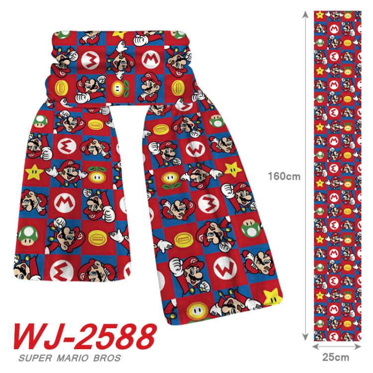 Super Mario Anime Plush Impression Scarf Neck 25x160cm WJ-2588