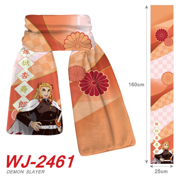 Demon Slayer Kimets Anime Plush Impression Scarf Neck 25x160cm WJ-2461