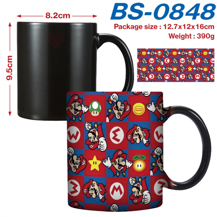 Super Mario Anime high-temperature color-changing printing ceramic mug 400ml BS-0848