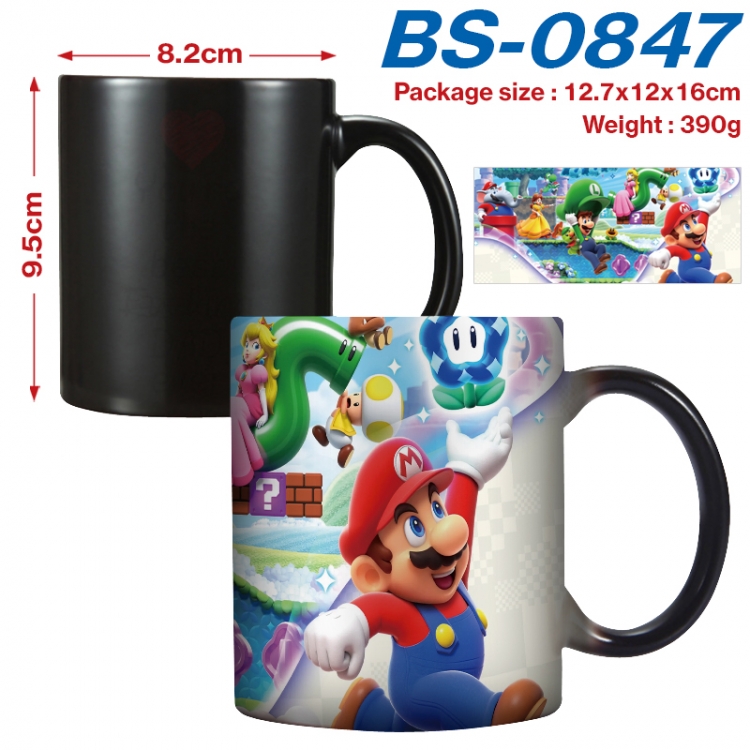 Super Mario Anime high-temperature color-changing printing ceramic mug 400ml BS-0847