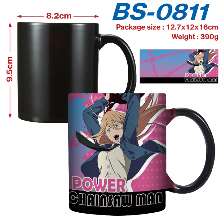 Chainsaw man Anime high-temperature color-changing printing ceramic mug 400ml  BS-0811