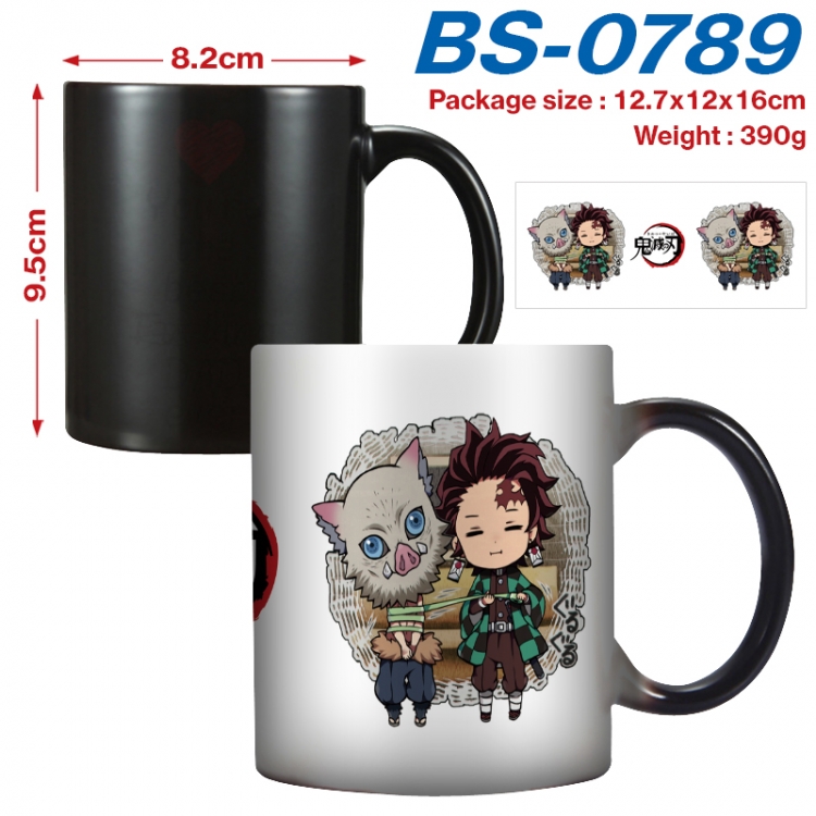 Demon Slayer Kimets Anime high-temperature color-changing printing ceramic mug 400ml  BS-0789