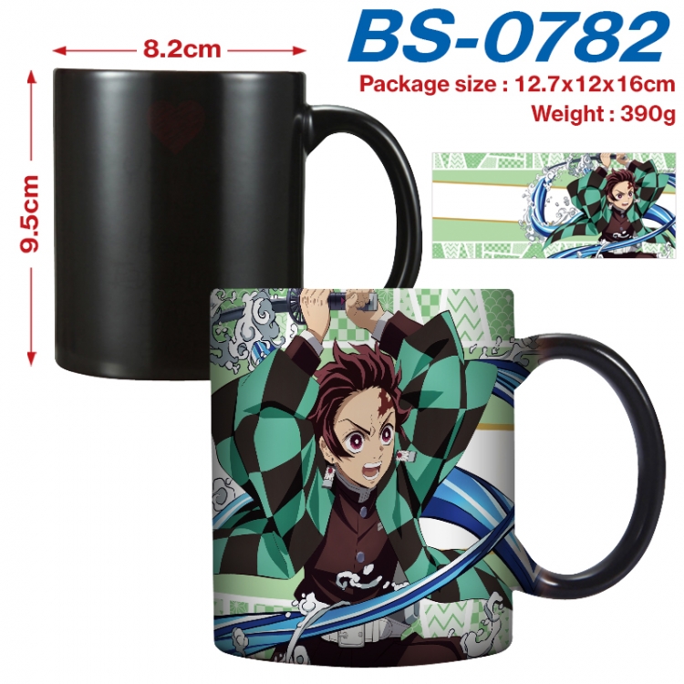 Demon Slayer Kimets Anime high-temperature color-changing printing ceramic mug 400ml  BS-0782