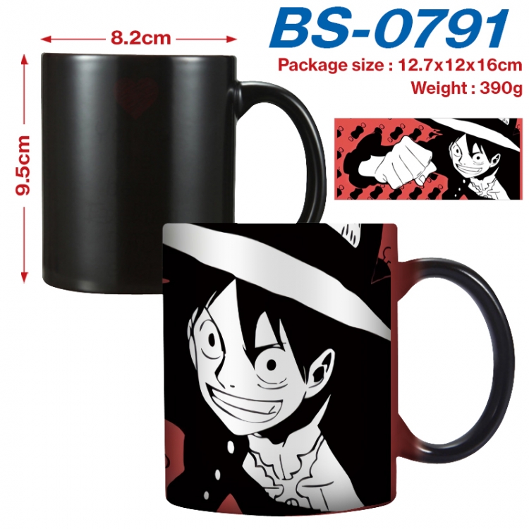 One Piece Anime high-temperature color-changing printing ceramic mug 400ml BS-0791