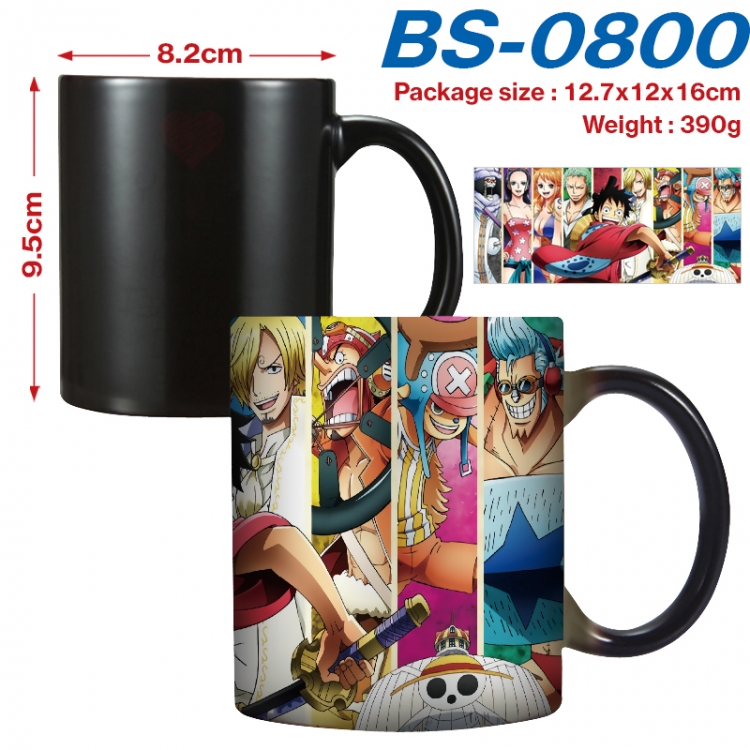 One Piece Anime high-temperature color-changing printing ceramic mug 400ml BS-0800