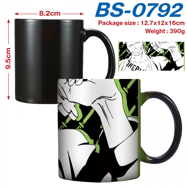 One Piece Anime high-temperature color-changing printing ceramic mug 400ml BS-0792