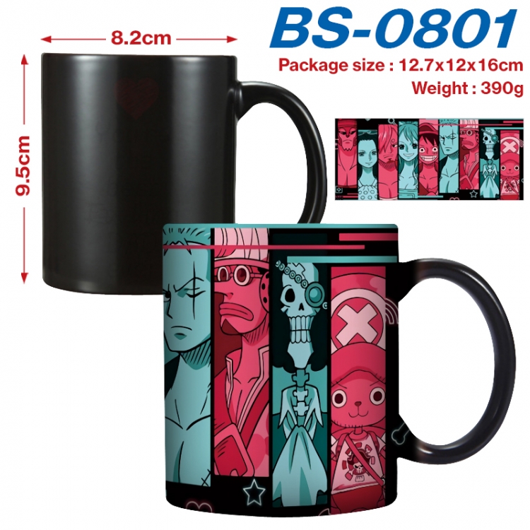 One Piece Anime high-temperature color-changing printing ceramic mug 400ml  BS-0801
