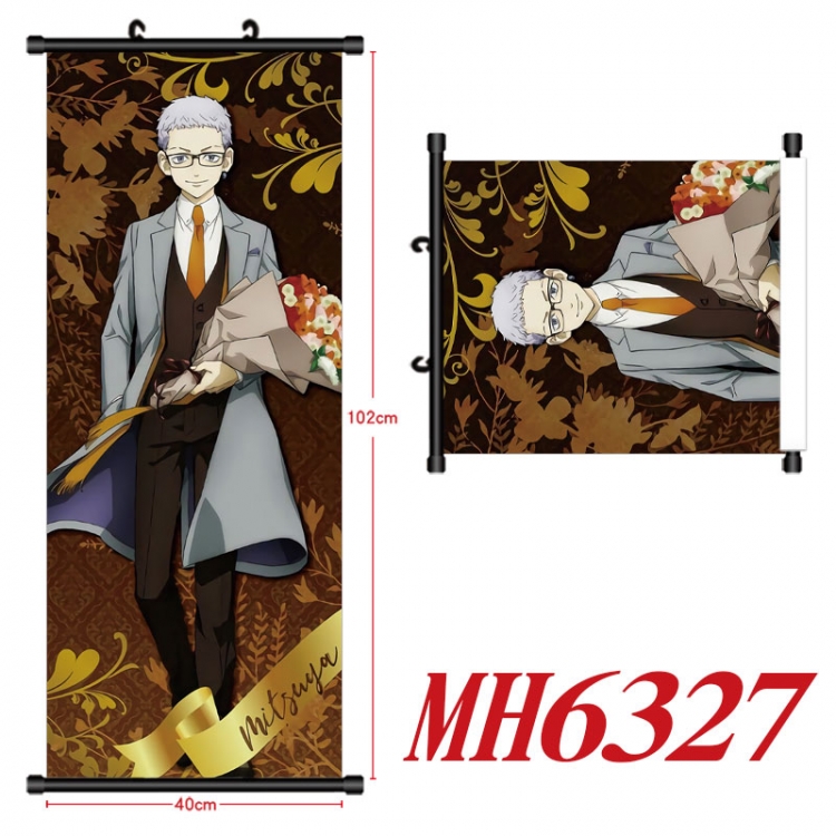 Tokyo Revengers Anime black Plastic rod Cloth painting Wall Scroll 40X102CM  MH6327