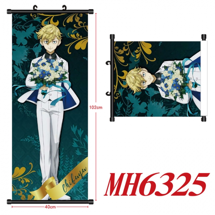 Tokyo Revengers Anime black Plastic rod Cloth painting Wall Scroll 40X102CM MH6325