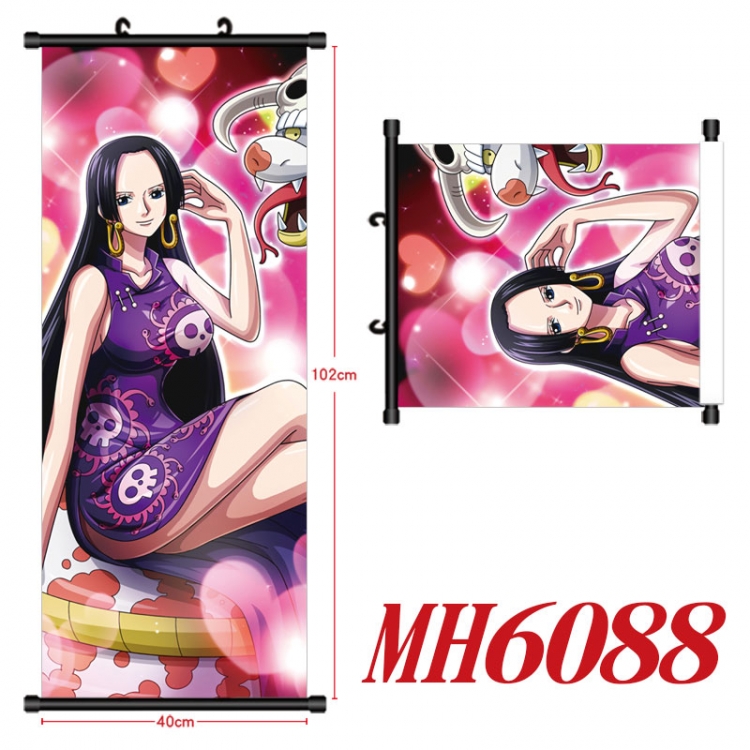One Piece Anime black Plastic rod Cloth painting Wall Scroll 40X102CM  MH6088