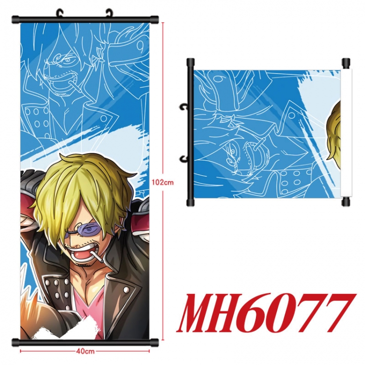 One Piece Anime black Plastic rod Cloth painting Wall Scroll 40X102CM  MH6077