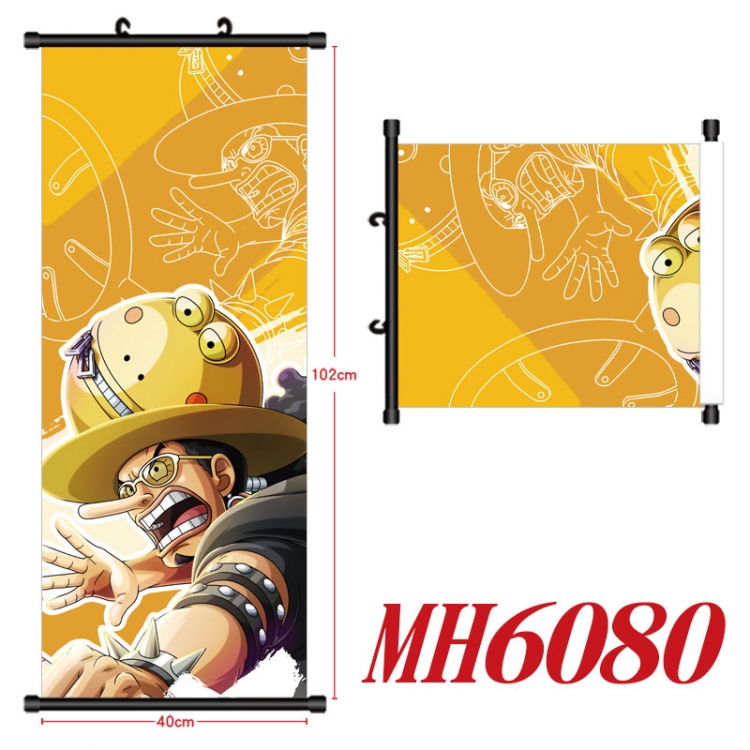 One Piece Anime black Plastic rod Cloth painting Wall Scroll 40X102CM MH6080