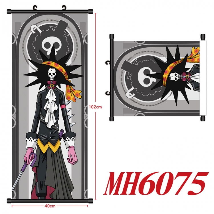 One Piece Anime black Plastic rod Cloth painting Wall Scroll 40X102CM MH6075